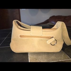 Faux suede mini purse